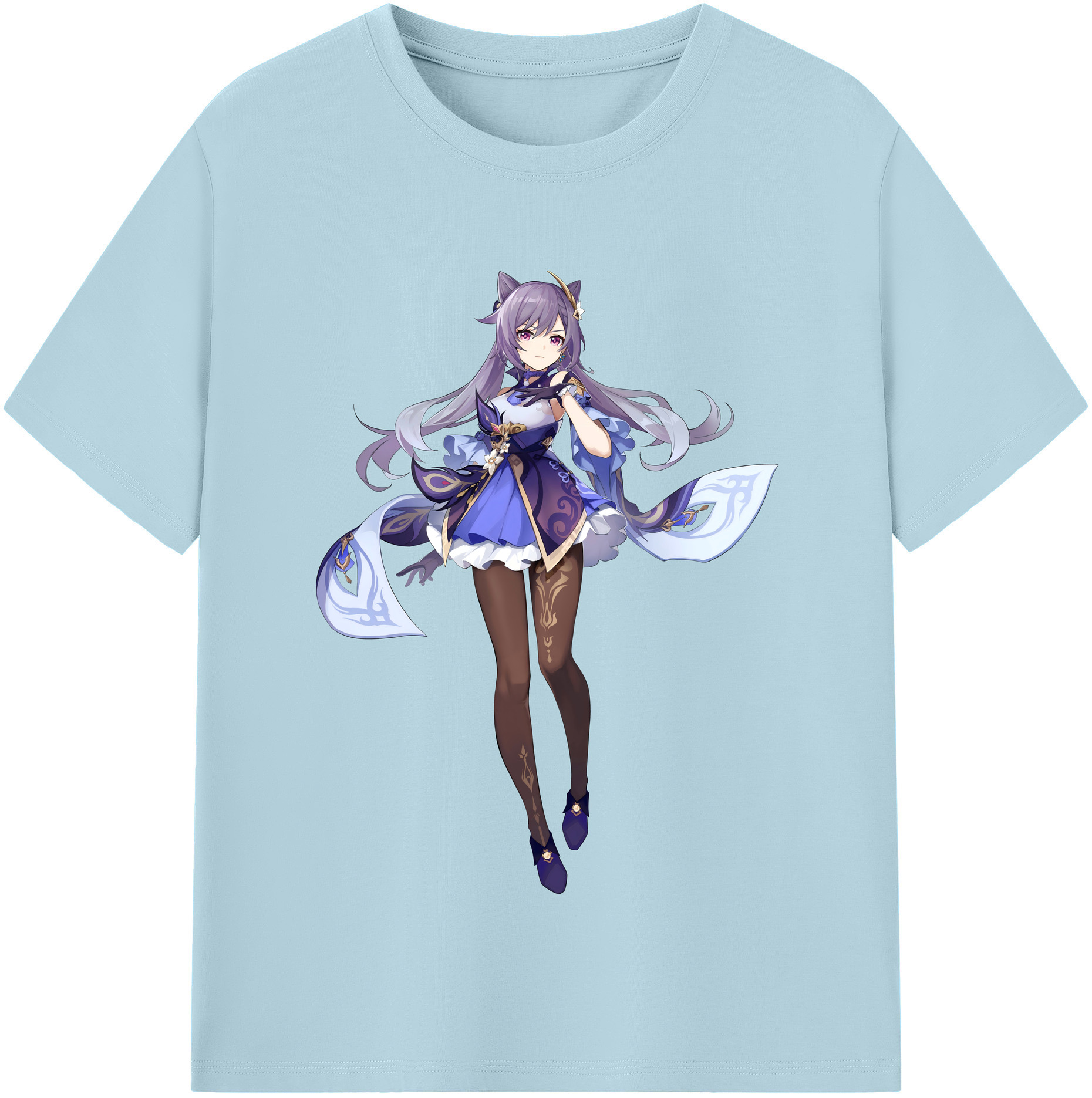 げんし神 刻晴 こくせい genshin Kokusei 綿100％半袖Tシャツ（フロントプリント）